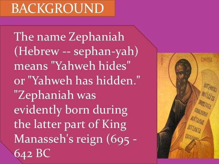 Prophet zephaniah